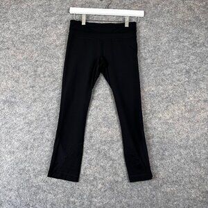 Lululemon Cropped Black  Performance Leggings Women's Size 4
